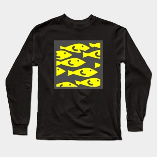 fish fiso yellow Long Sleeve T-Shirt